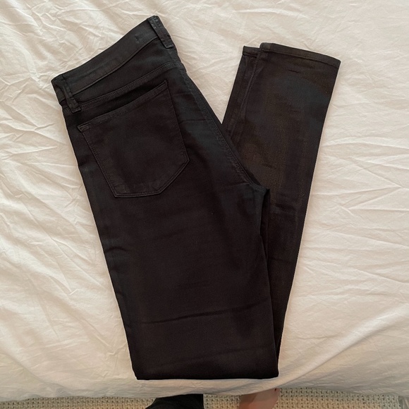 Black J Brand coated skinny jeans - Picture 1 of 5